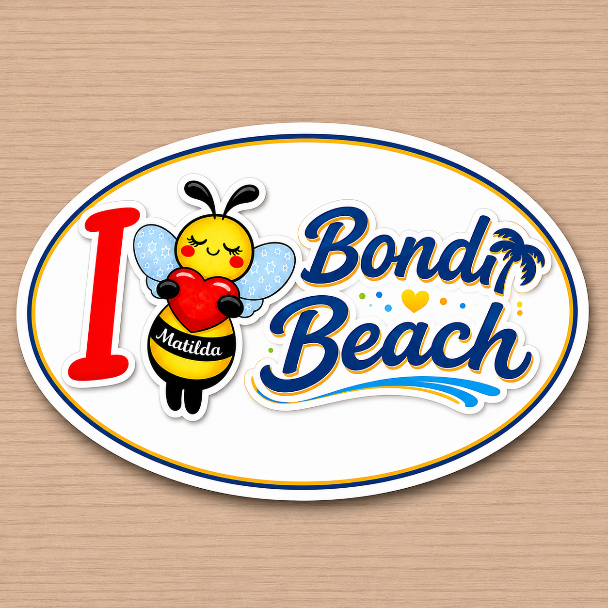 I 🐝 Bondi Beach Sticker