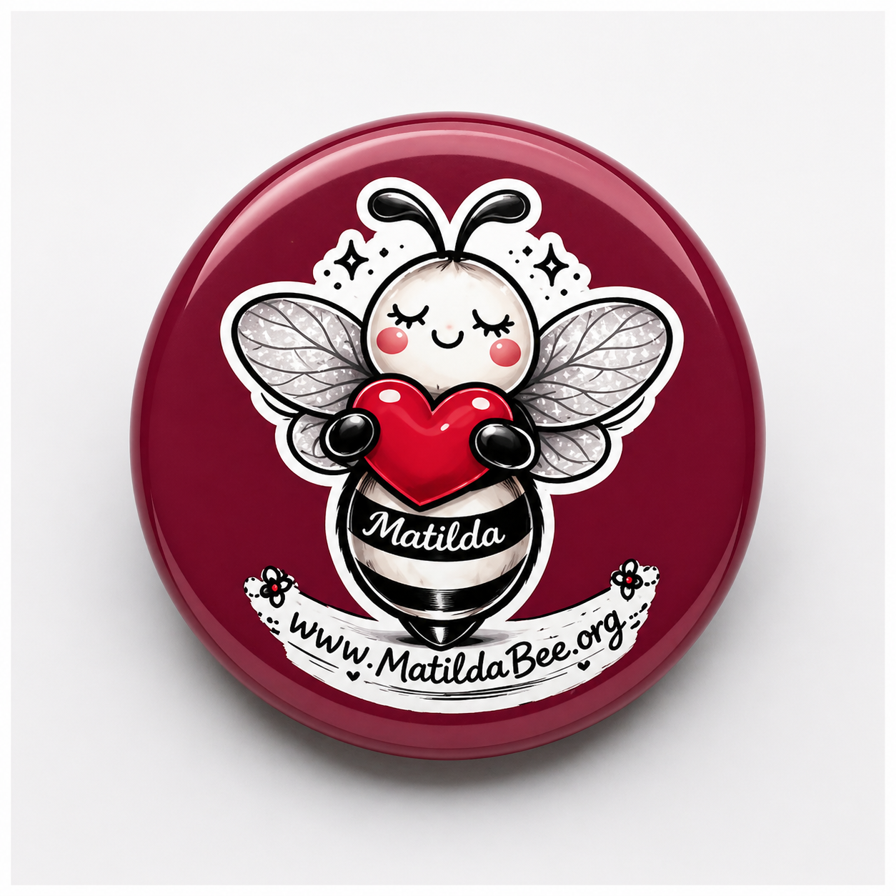 Premium Matilda Bee Fridge Magnet - B&W Edition