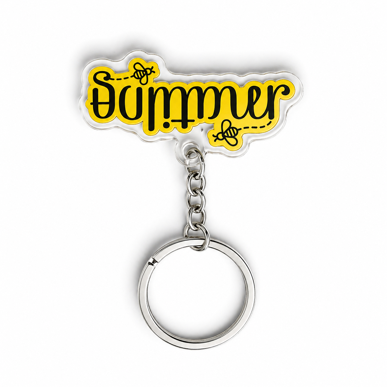 Keychain with Summer design on a white background