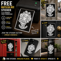 Free Matilda Bee Sticker – 4×6 Thermal Print Download