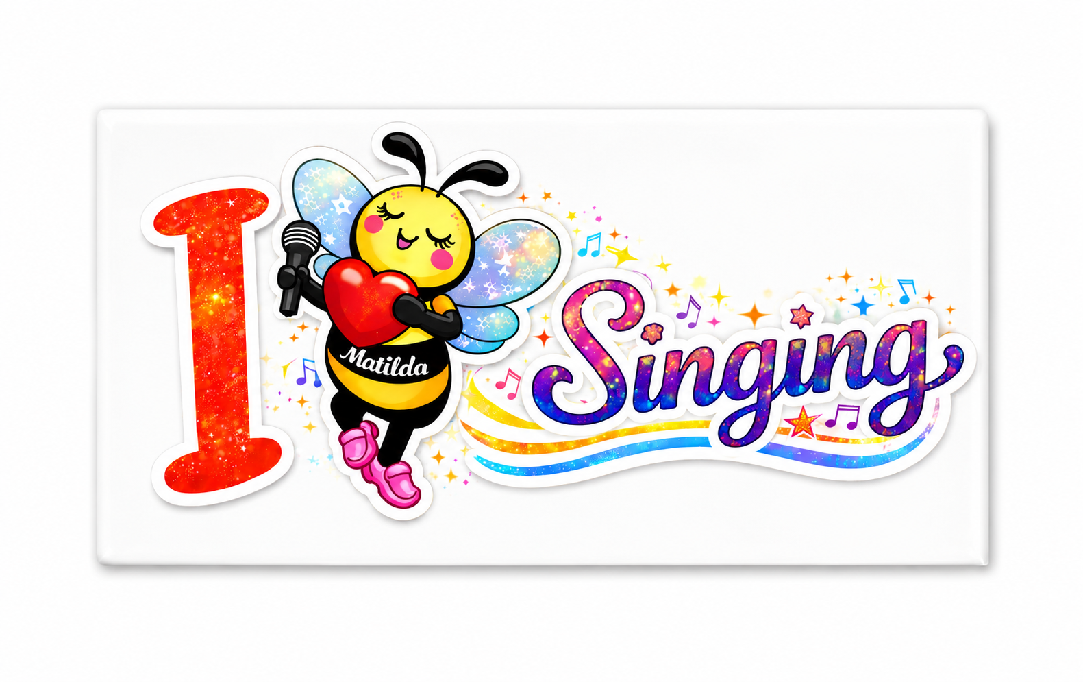 Matilda Bee “I Love Singing” Fridge Magnet