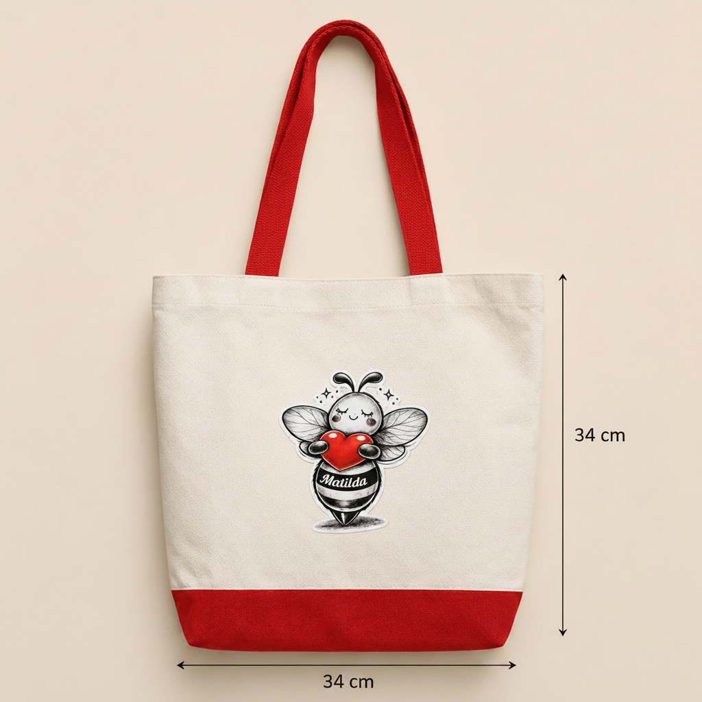 Sold Out! Expected to be available mid June. Matilda Bee Canvas Tote Bag