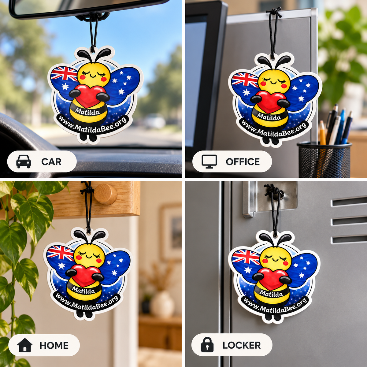 Matilda Bee Hanging Car Air Freshener Bundle