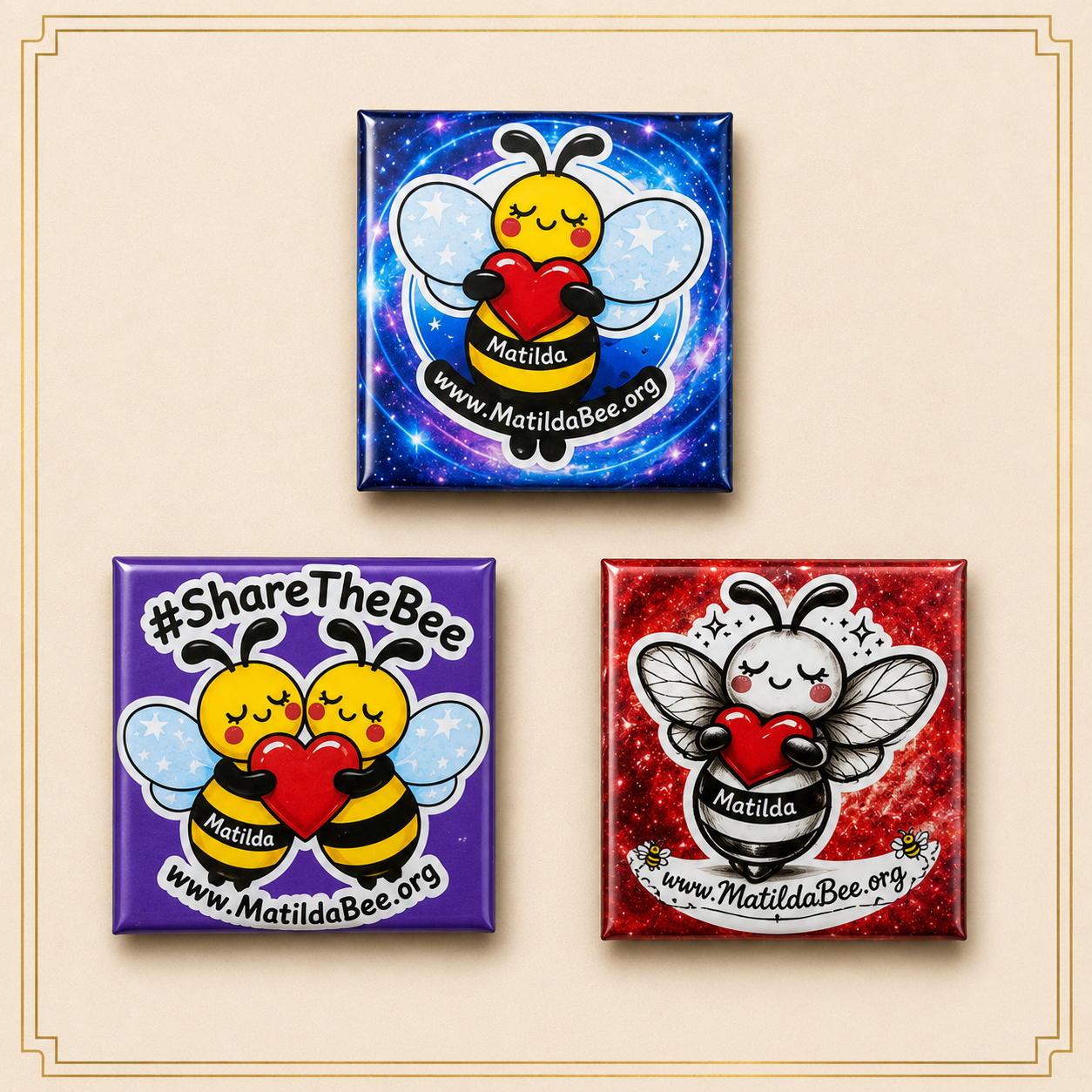 Premium Matilda Bee Fridge Magnet Bundle