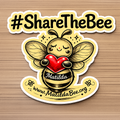 FREE #ShareTheBee Sticker – B&W Edition