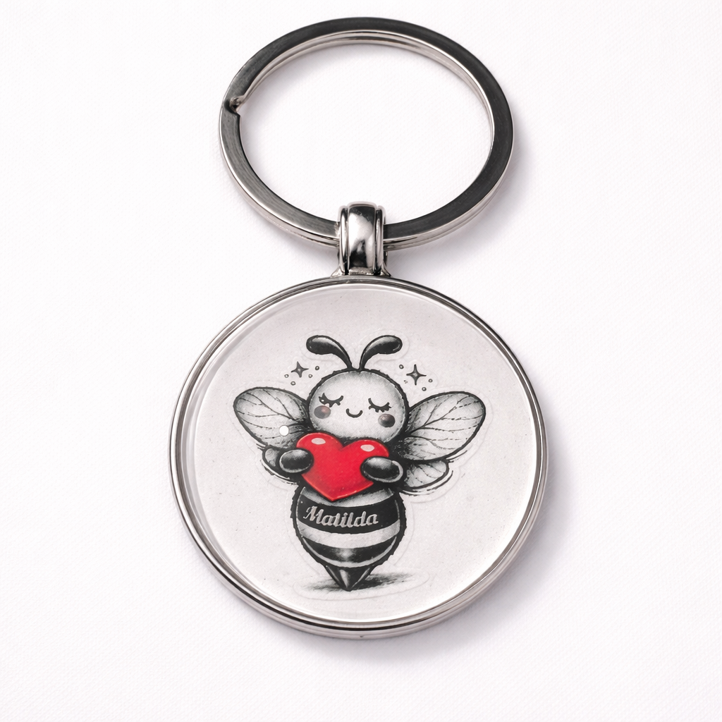 Matilda Bee Keychain – B&W Edition