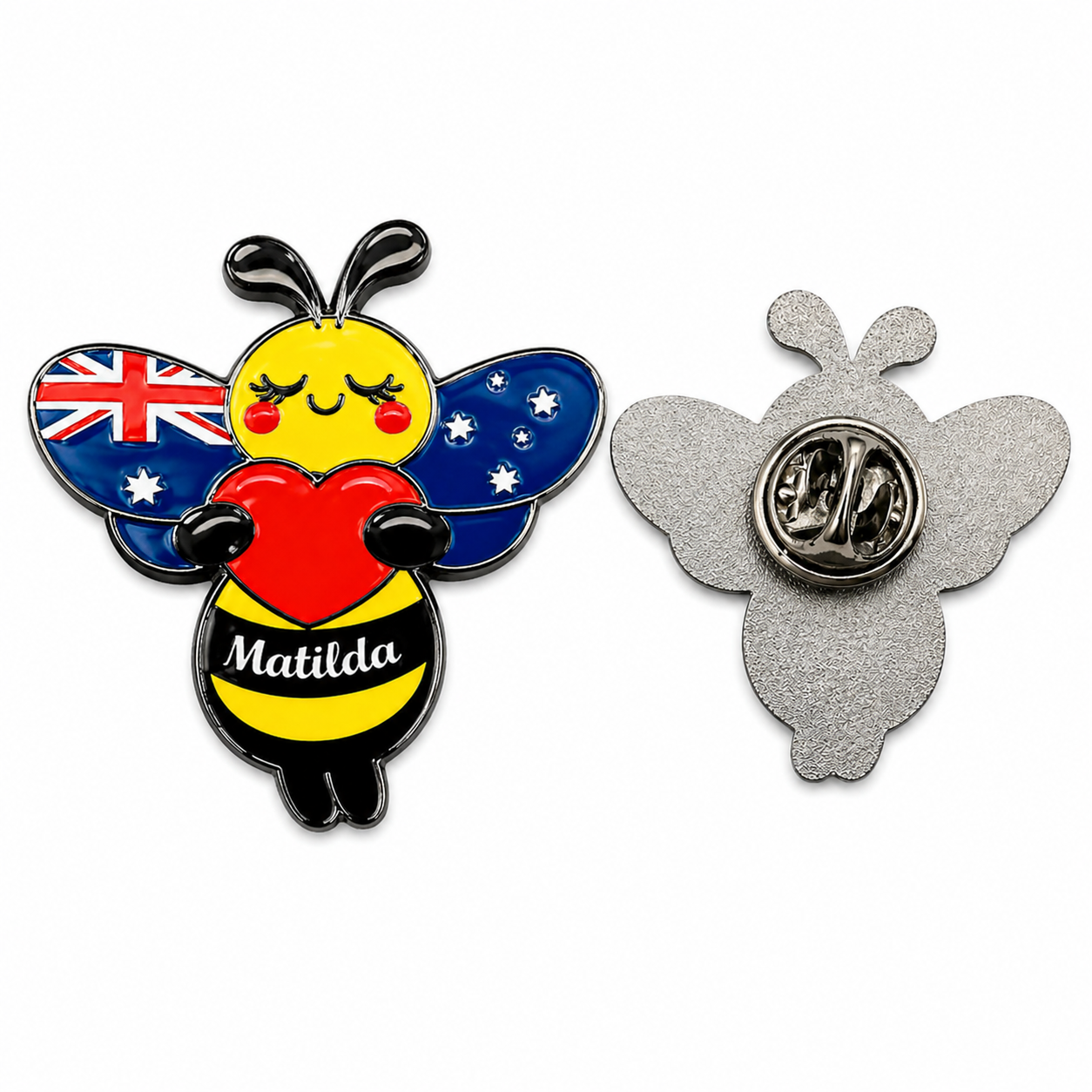 Premium Matilda Bee Lapel Pin – Aussie Wings Edition