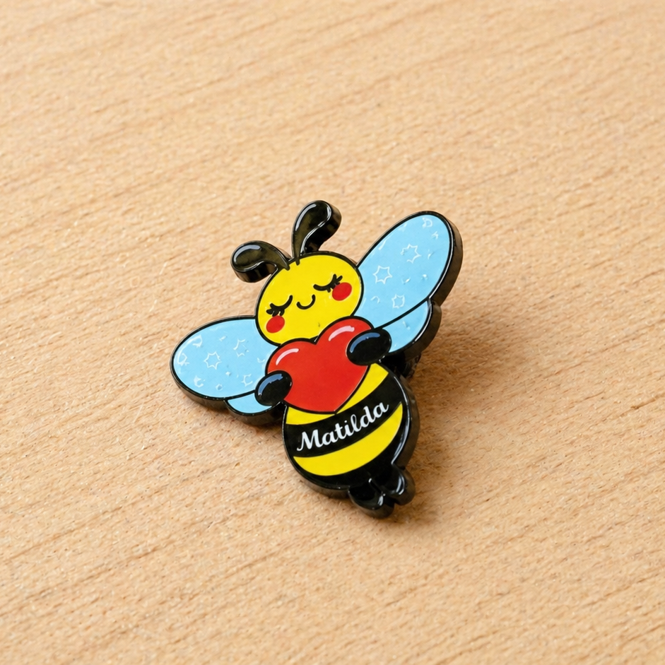 Premium Matilda Bee Lapel Pin – Star Wings Edition