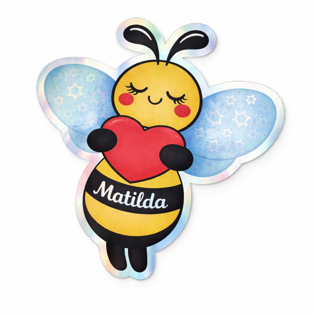 Matilda Bee Holographic Sticker – Star Wings Edition