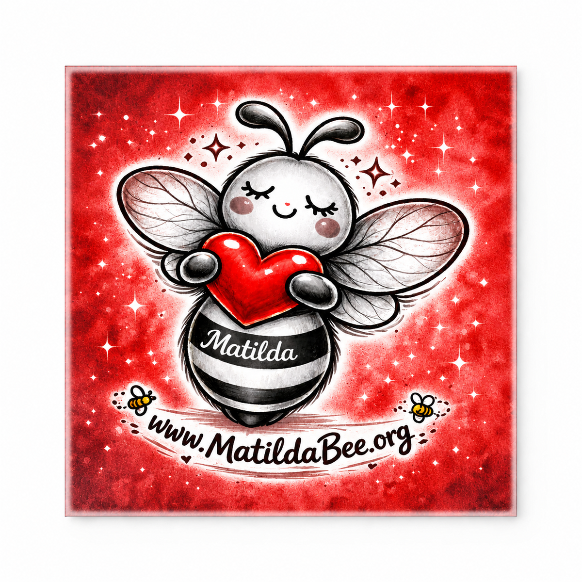 Matilda Bee Magnet – B&W&Red Edition