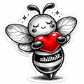 Matilda Bee Temporary Tattoo – B&W Edition