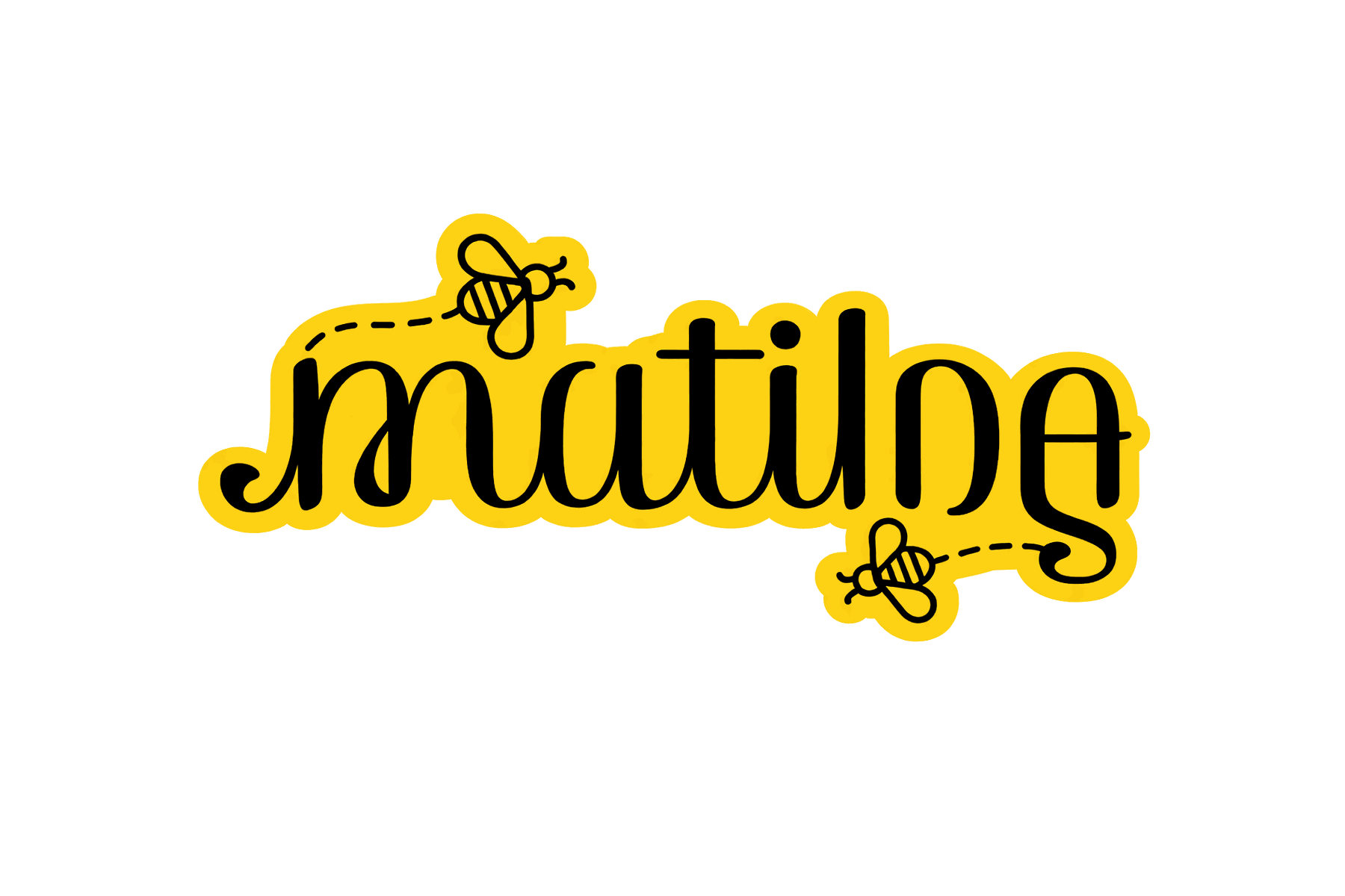 Matilda Bee Acrylic Keychain – Matilda/Summer Ambigram Edition