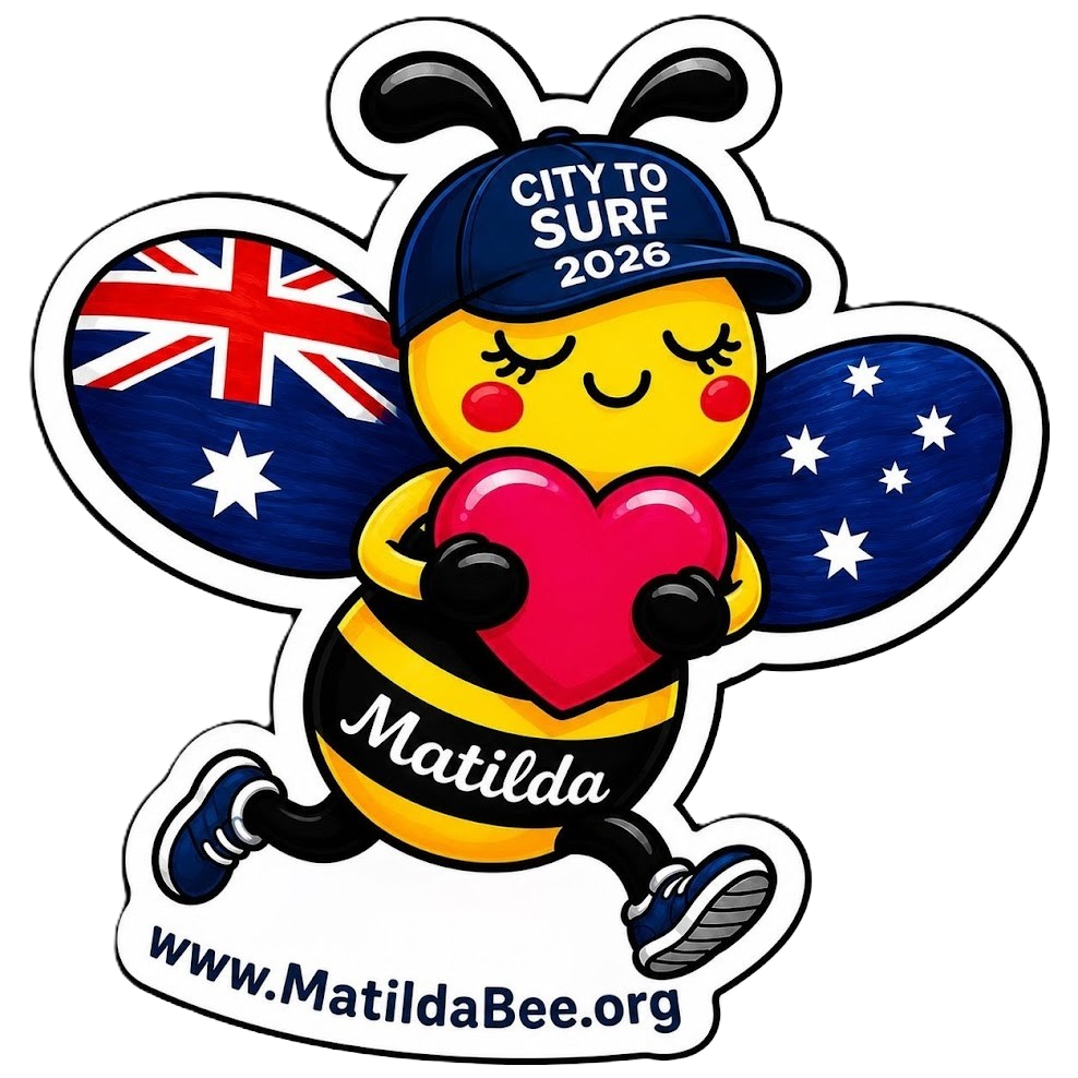 Iron-On Patch - Running Bee - Aussie Wings - City To Surf Edition