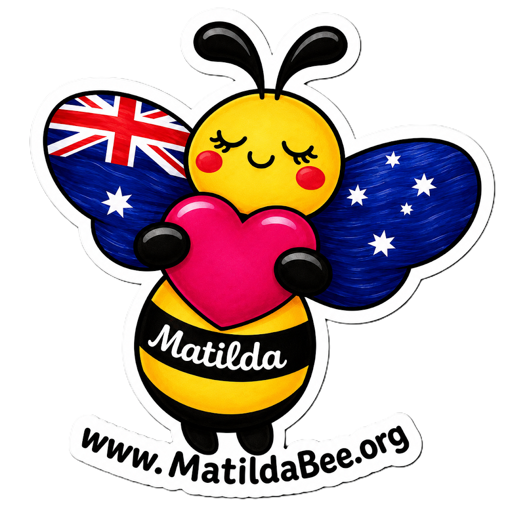 Iron-On Patch - Matilda Bee - Aussie Wings - City To Surf Edition