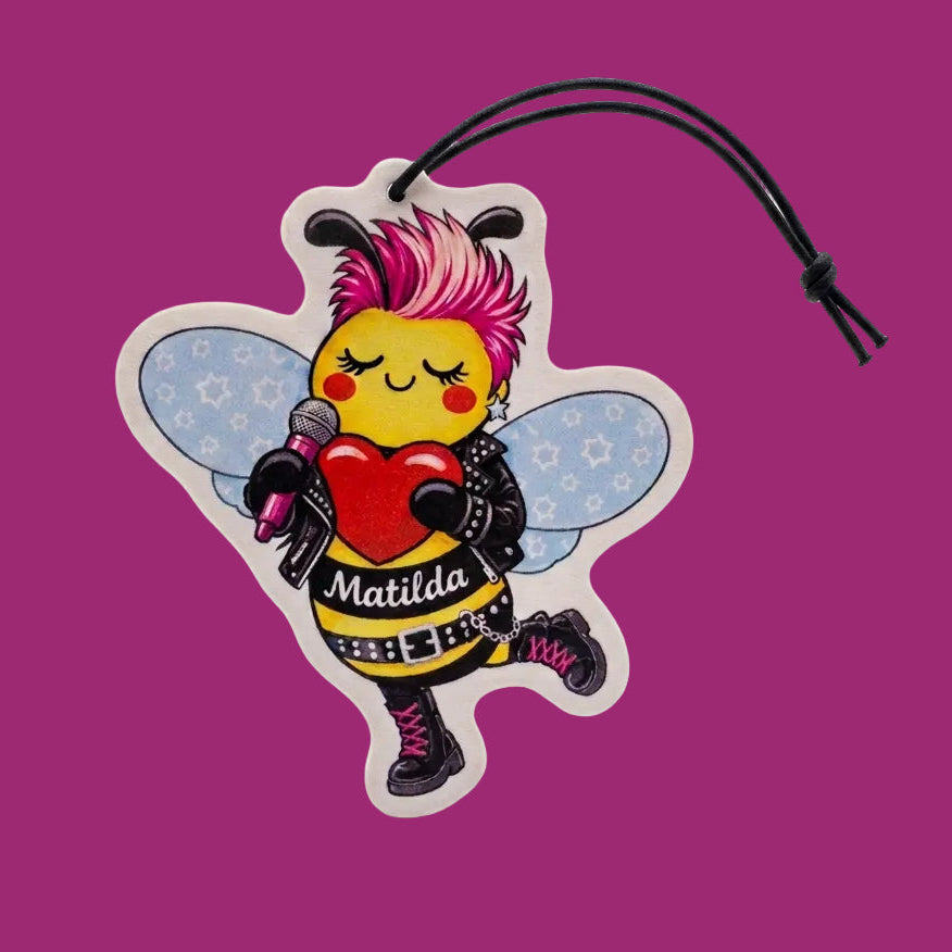 Matilda Bee Hanging Car Air Freshener - Pink